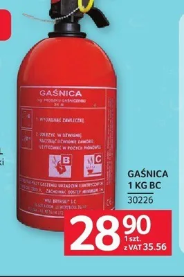 Gaśnica proszkowa 1 kg BC promocja w Selgros
