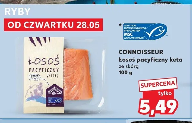 Łosoś pacyficzny keta ze skórą CONNOISSEUR promocja w Kaufland