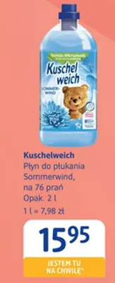 Płyn do płukania Kuschelweich Sommerwind na 76 prań promocja w Drogerie DM