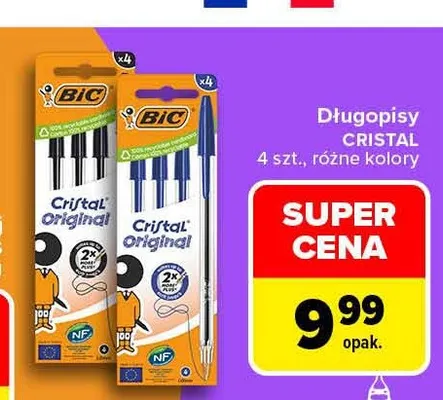 Długopisy Cristal Bic promocja w Carrefour