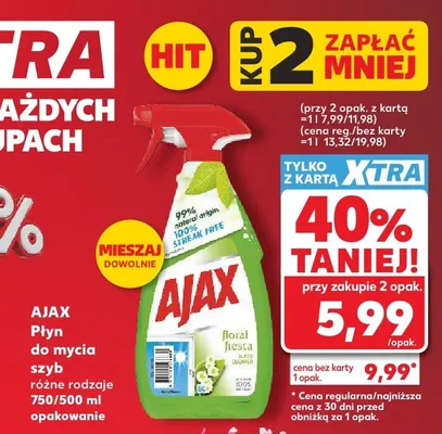 Płyn do mycia szyb Ajax promocja w Kaufland