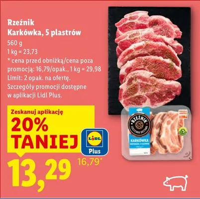 Rzeźnik Karkówka, 5 plastrów promocja w Lidl