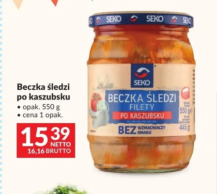 Beczka śledzi po kaszubsku SEKO promocja w Makro