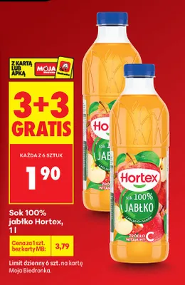 Sok 100% jabłko promocja w Biedronka