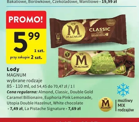 Lody Magnum Utopia Double Hazelnut promocja w Intermarche