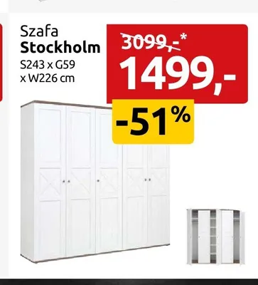 Szafa Stockholm promocja w Black Red White