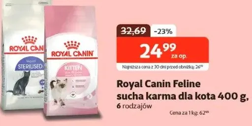 Feline sucha karma dla kota promocja w KAKADU
