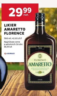 Likier Amaretto Florence promocja w Stokrotka