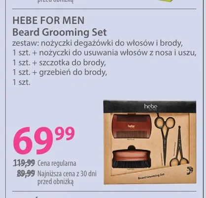 Zestaw do pielęgnacji brody Beard Grooming Set Hebe for Men promocja w Hebe