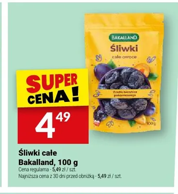 Śliwki całe Bakalland promocja w Twój Market