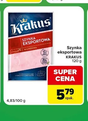 Szynka eksportowa Krakus promocja w Carrefour Express