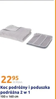 Koc podróżny i poduszka podróżna 2 w 1 promocja w Action