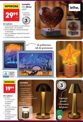 Lampka LED serce z efektem nieskończoności i 12 diodami promocja w Biedronka