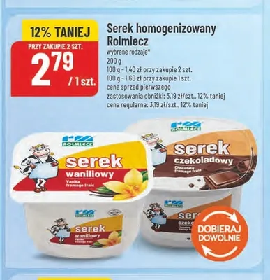 Serek homogenizowany waniliowy Rolmlecz promocja w POLOmarket