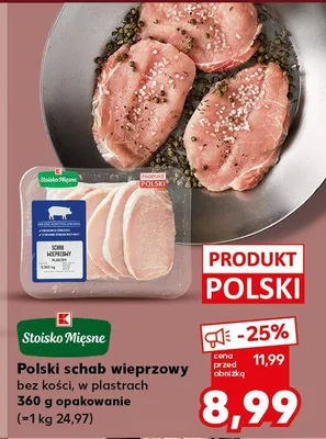 Schab wieprzowy bez kości, w plastrach promocja w Kaufland