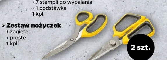 Zestaw nożyczek z zagiętę, proste 2 szt. promocja w Netto