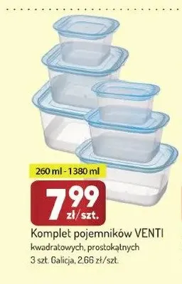 Komplet pojemników VENTI 3-pak promocja w Avita