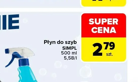 Płyn do szyb SIMPL promocja w Carrefour Market