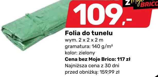 Folia do tunelu promocja w Bricomarche