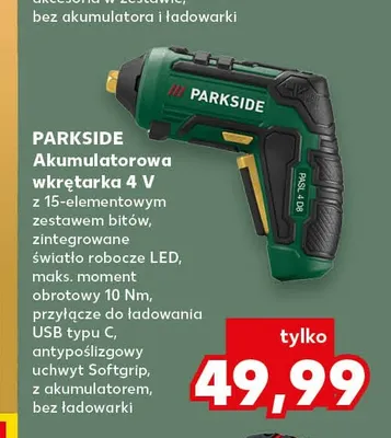 Akumulatorowa wkrętarka 4V Parkside promocja w Kaufland