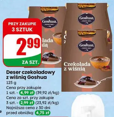 Deser czekoladowy z wiśnią promocja w Dino