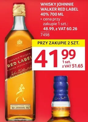 Whisky Johnnie Walker Red Label 40% 700 ml promocja w Selgros