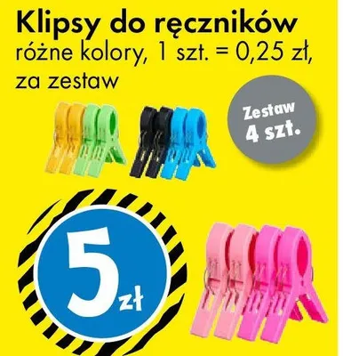 Klipsy do ręczników promocja w Tedi