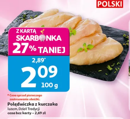 Polędwiczka z kurczaka luzem promocja w Auchan