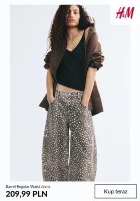 Barrel Regular Waist Jeans H & M promocja w H&M