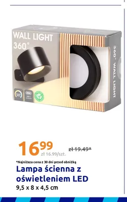 Lampa ścienna z oświetleniem LED 9,5x8x4,5 cm promocja w Action