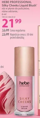 Róż w płynie Hebe Professional Silky Cheeks Liquid Blush promocja w Hebe