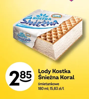 Lody Kostka Śnieżna śmietankowe promocja w Żabka