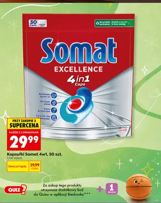Kapsułki Somat 4w1 promocja w Biedronka