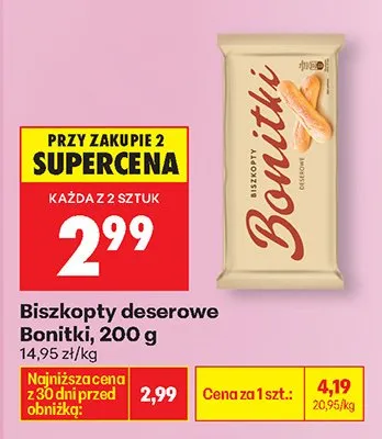 Biszkopty deserowe promocja w Biedronka