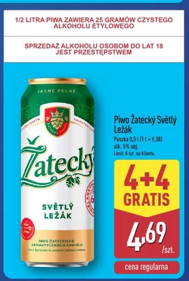 Piwo Žatecký Světlý Ležák promocja w Aldi
