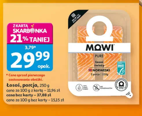 Łosoś porcja Mowi promocja w Auchan