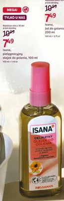 Olejek do golenia Isana pielęgnacyjny promocja w Rossmann