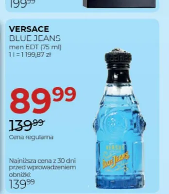 Woda toaletowa męska Versace Blue Jeans promocja w Drogerie Jawa