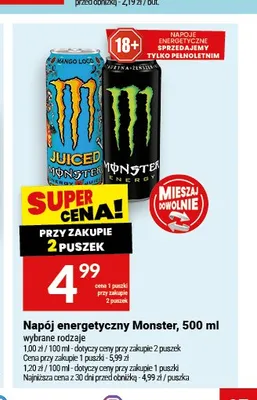 Napój energetyczny Monster Mango Loco promocja w Twój Market