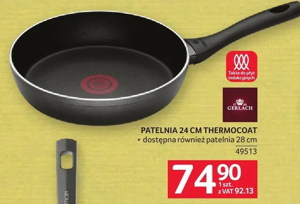Patelnia 24 cm Thermocoat Gerlach promocja w Selgros
