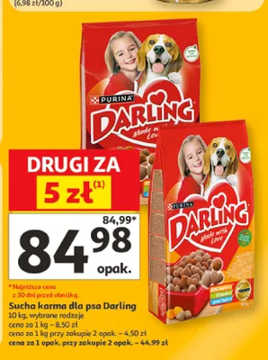 Sucha karma dla psa Purina Darling promocja w Auchan