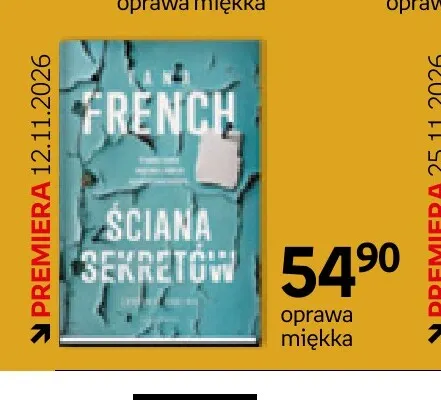Książka Ściana sekretów Tana French promocja w Empik
