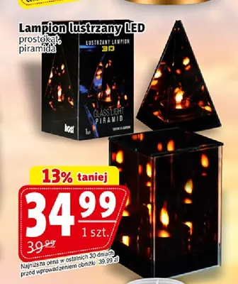 Lampion lustrzany LED piramida promocja w Prim Market