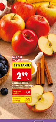 Jabłka polskie czerwone na wagę promocja w Biedronka