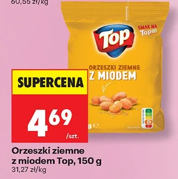 Orzeszki ziemne z miodem Top promocja w Biedronka