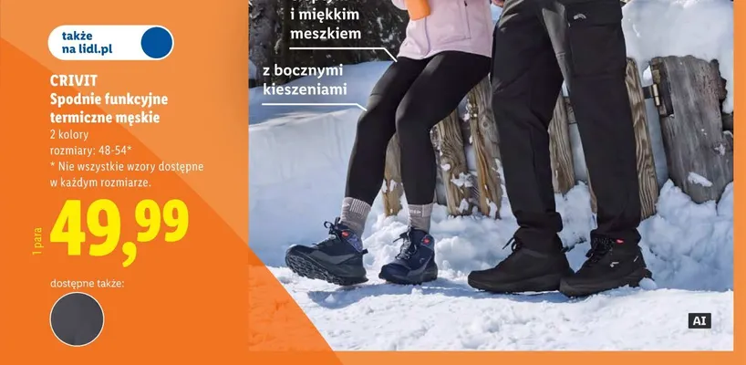 Spodnie funkcyjne termiczne męskie Crivit promocja w Lidl