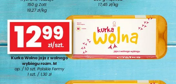 Jaja z wolnego wybiegu Kurka Wolna rozm. M promocja w emma MARKET