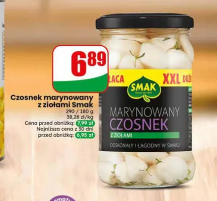 Czosnek marynowany z ziołami Smak promocja w Dino