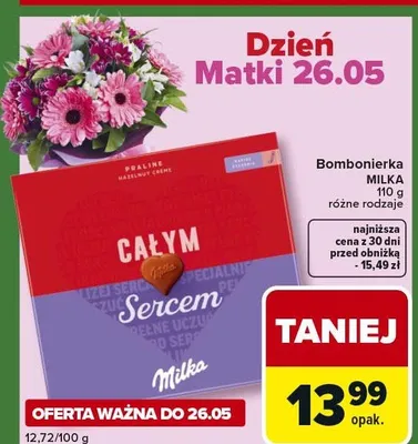 Bombonierka MILKA promocja w Carrefour Express