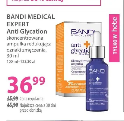 Skoncentrowana ampułka redukująca oznaki zmęczenia Bandi Medical Expert Anti Glycation promocja w Hebe